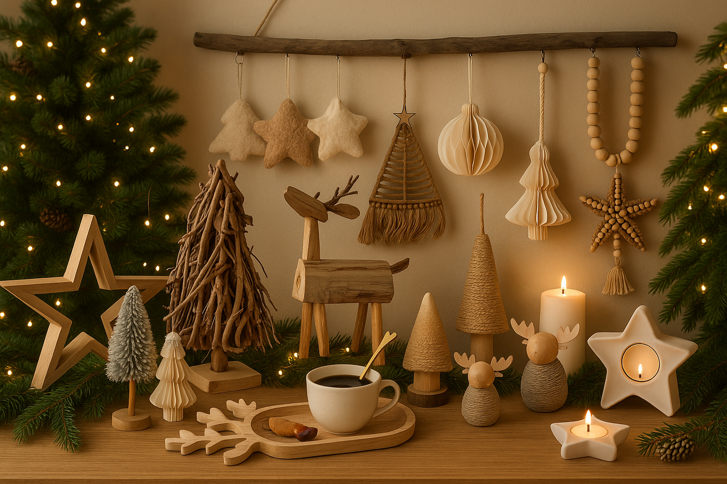 Houten kerstboom