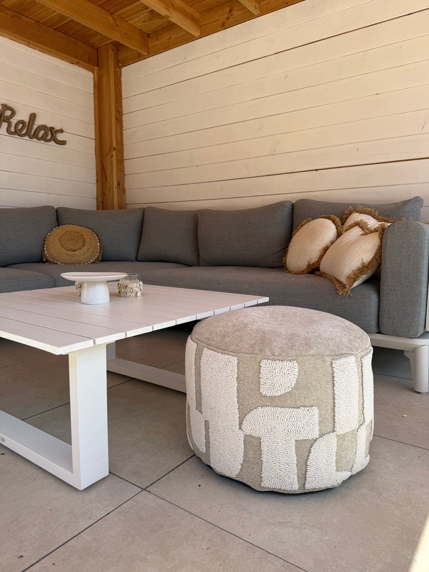 Poef met design