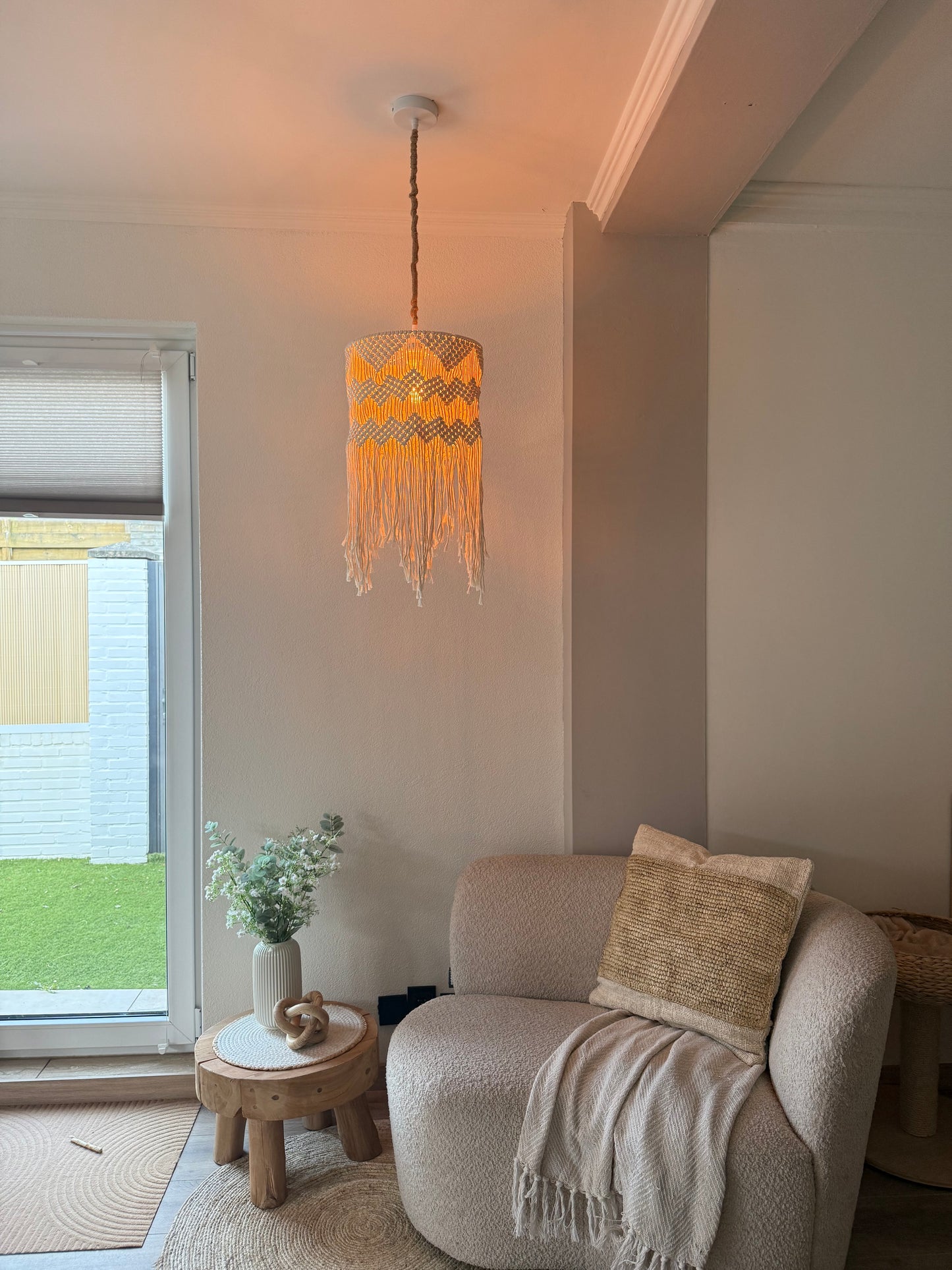 Macramé lampenkap