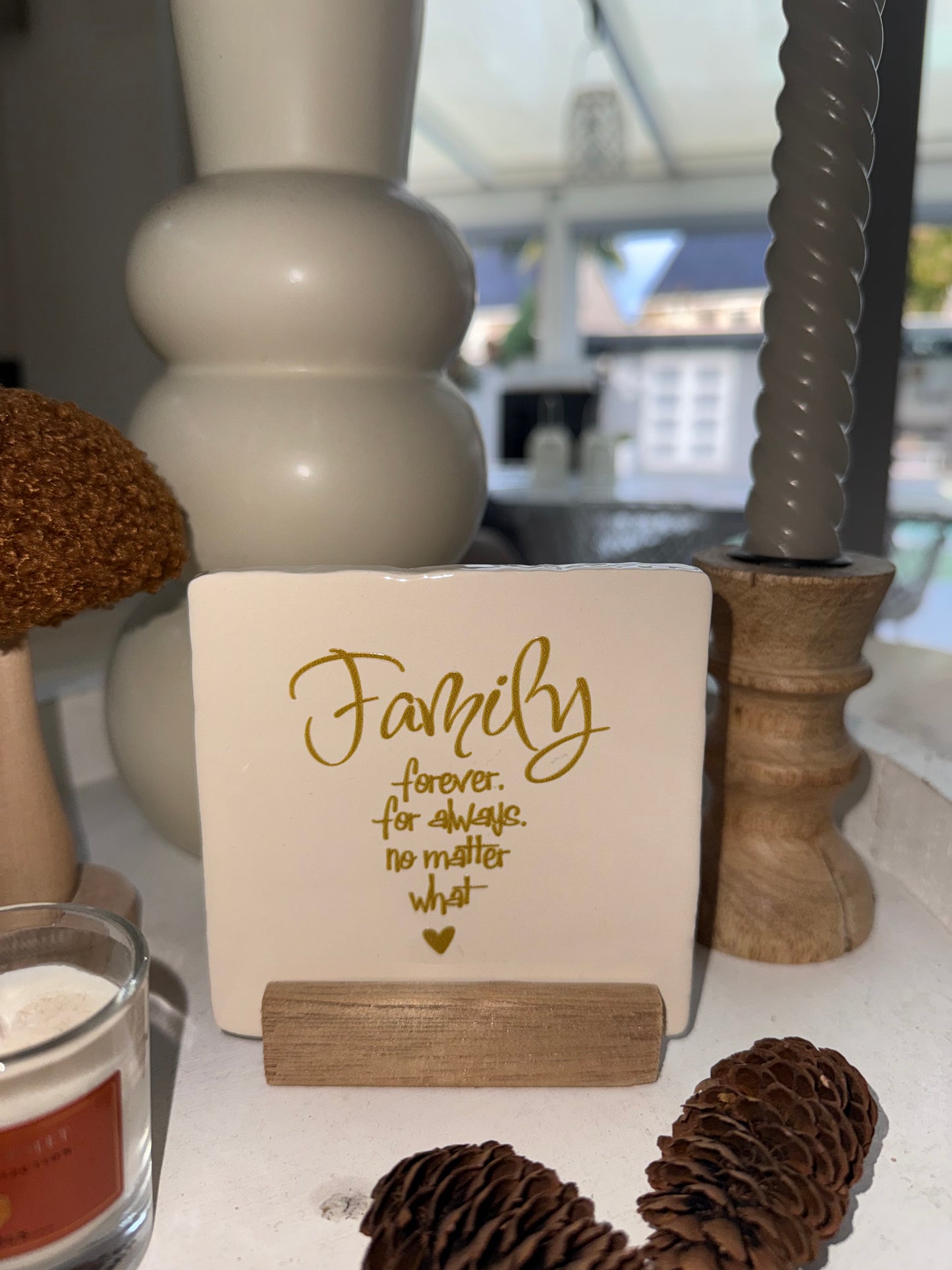 Tegeltje ‘family, forever, for always, no matter what’