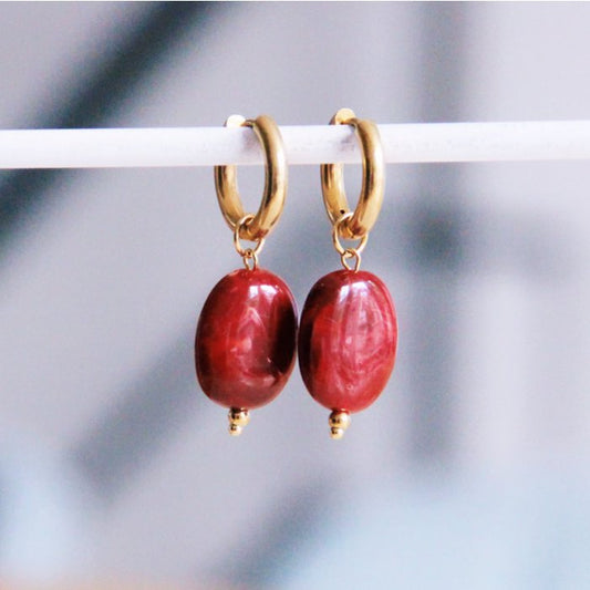 Oorbellen rood