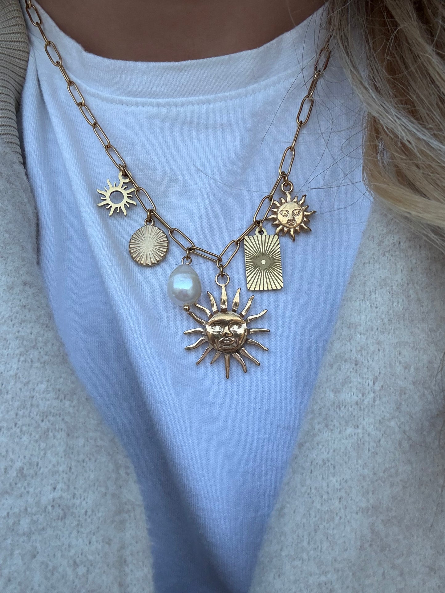 Gouden ketting ‘sun lover’
