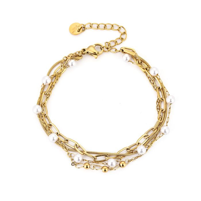 Armband 3 laags parels
