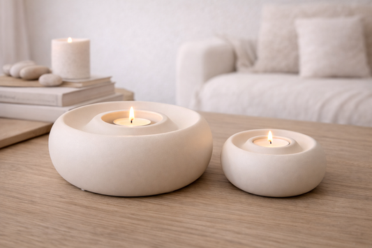 Minimalistische theelichthouders