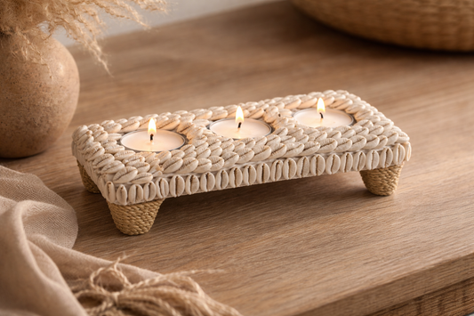 Schelpen theelichthouder