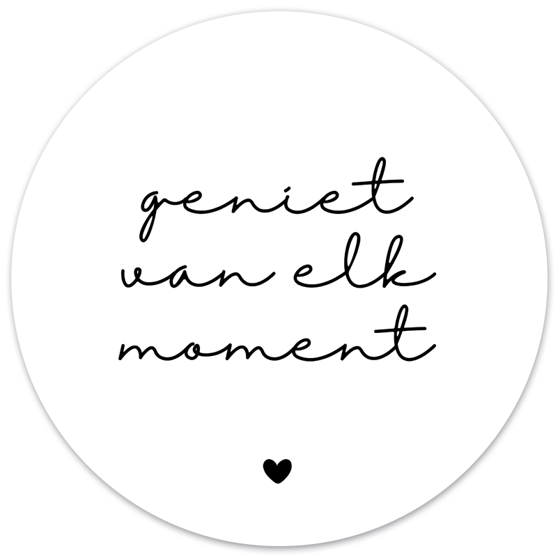 Muurcirkel ‘geniet van elk moment’