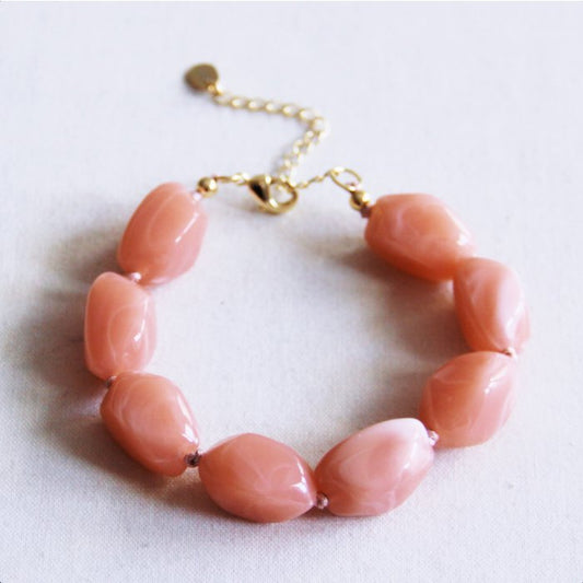 Armband kralen roze