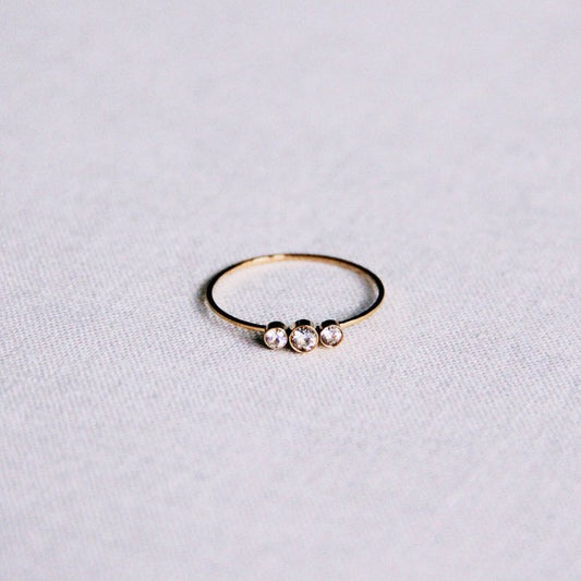 Ring met 3 mini parels