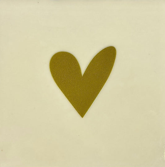 Tegeltje ‘goud hart’