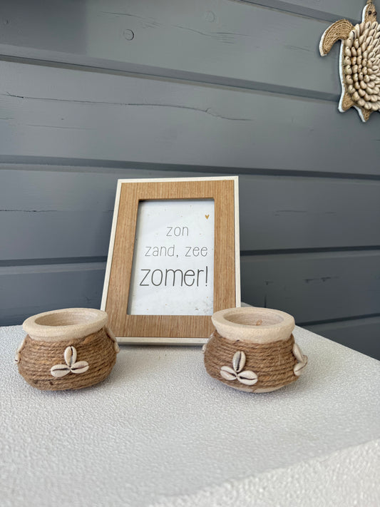 Theelichthouders cement