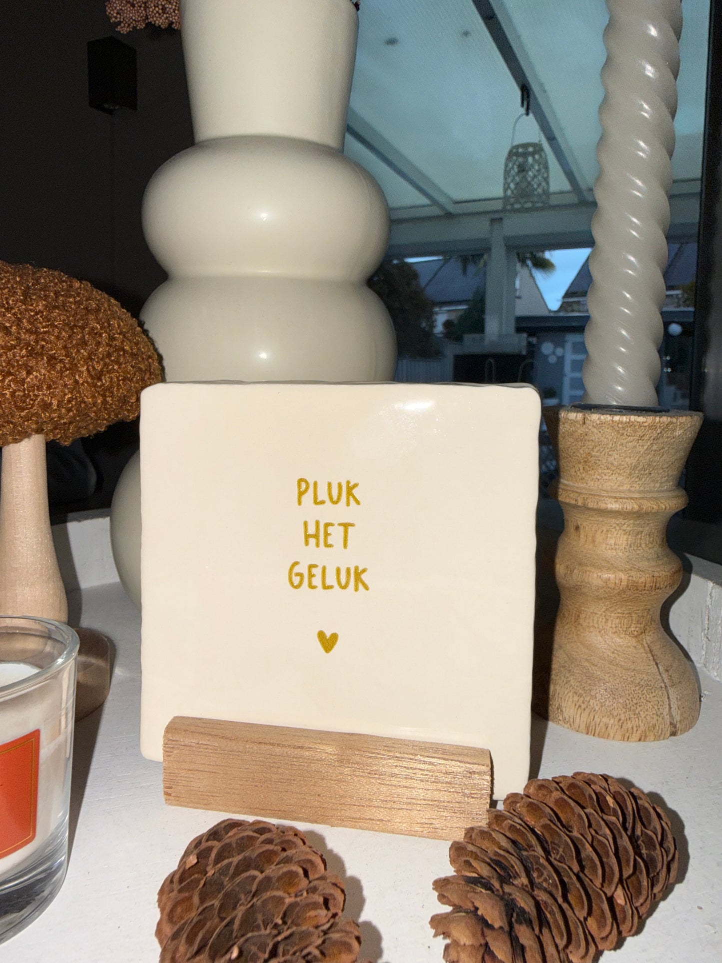 Tegeltje ‘pluk het geluk’
