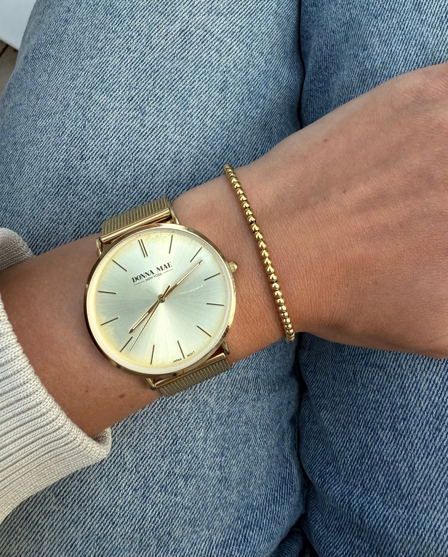 Gouden kralen armband