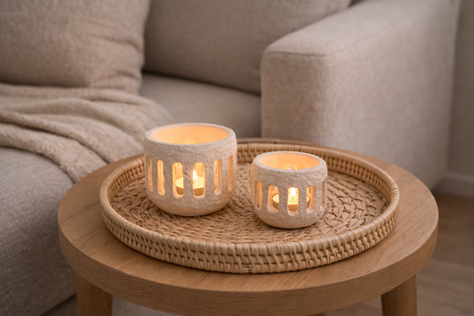 Keramische theelichthouders