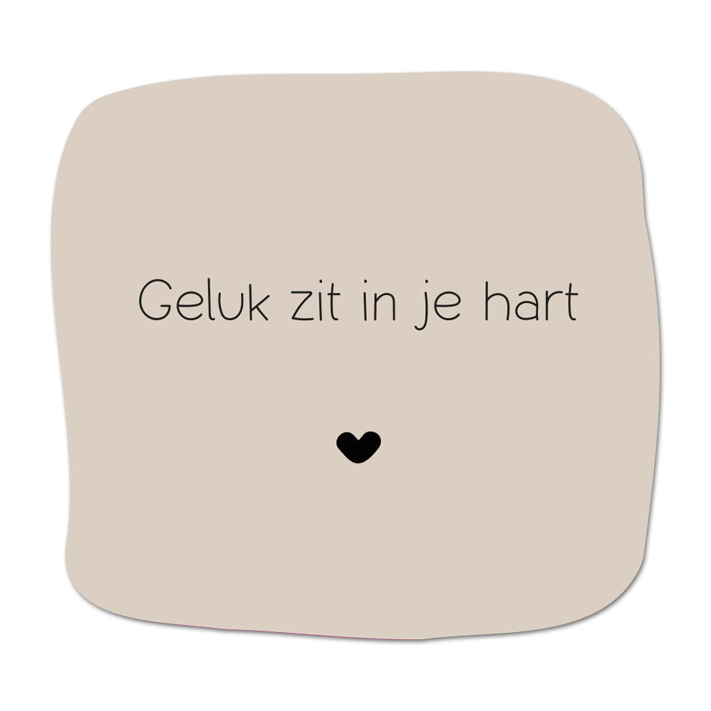 Tegeltje ‘geluk zit in je hart’