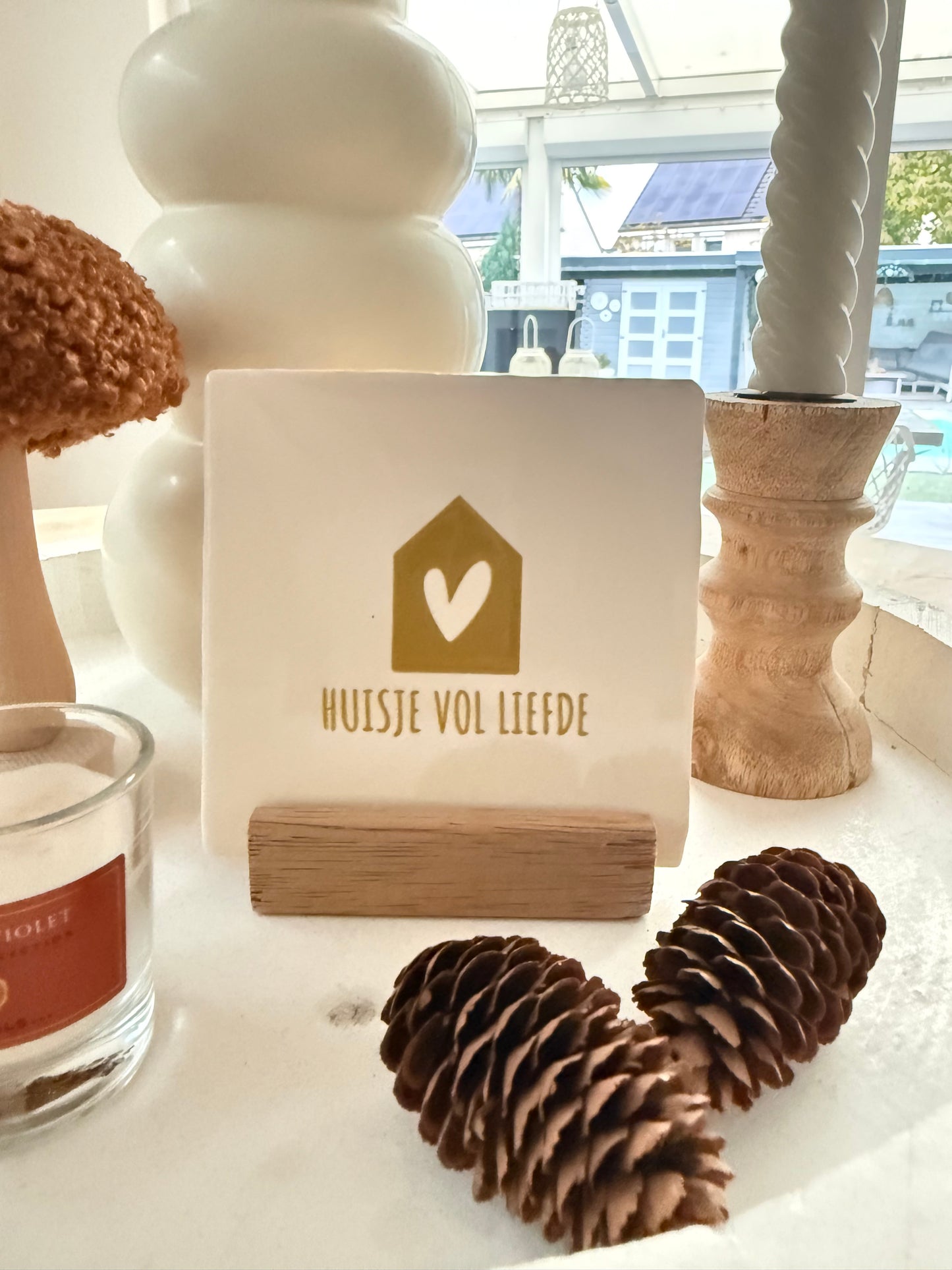 Tegeltje ‘huisje vol liefde’