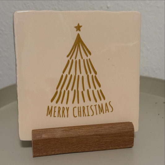 Tegeltje ‘merry Christmas’