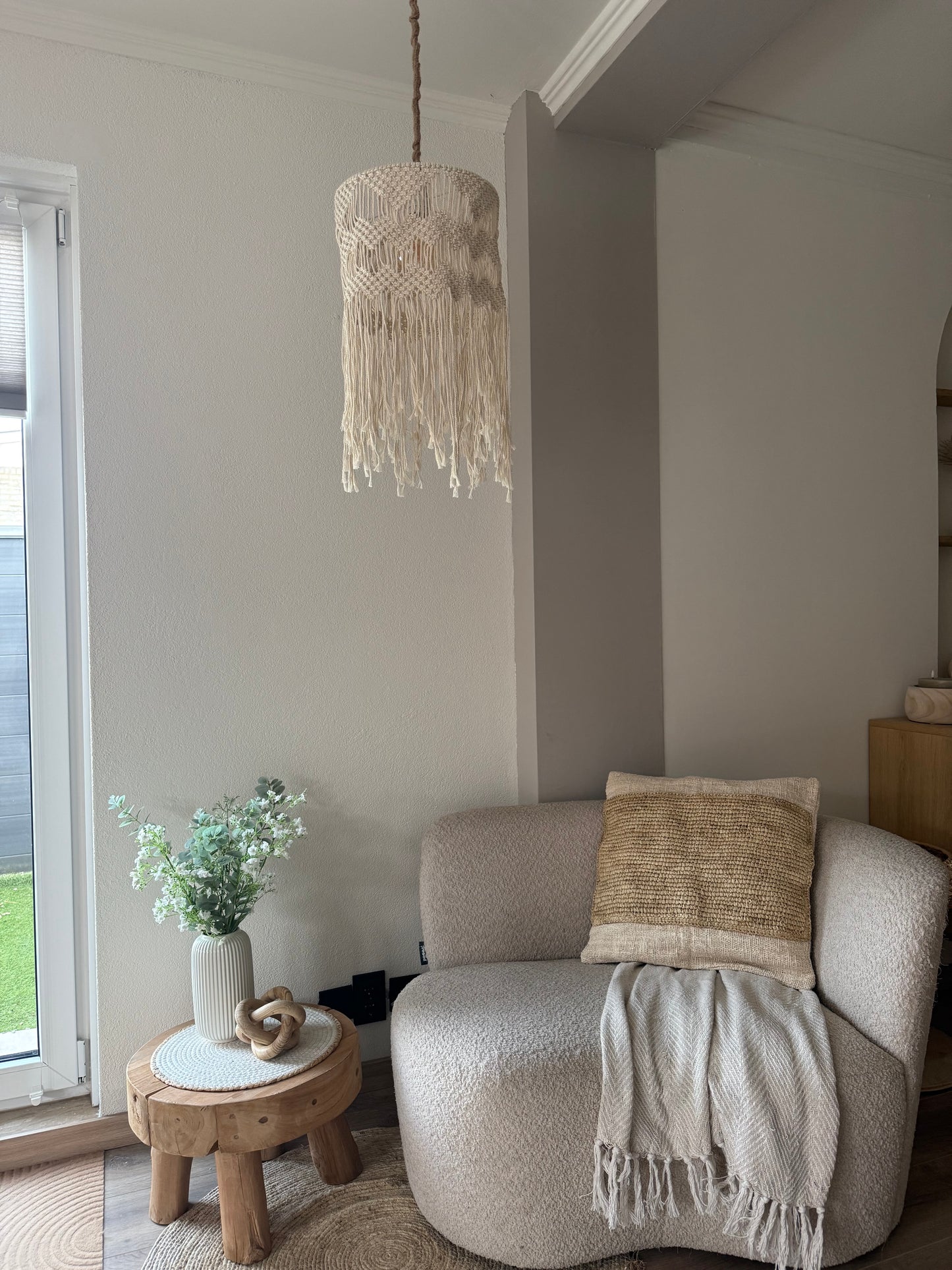 Macramé lampenkap