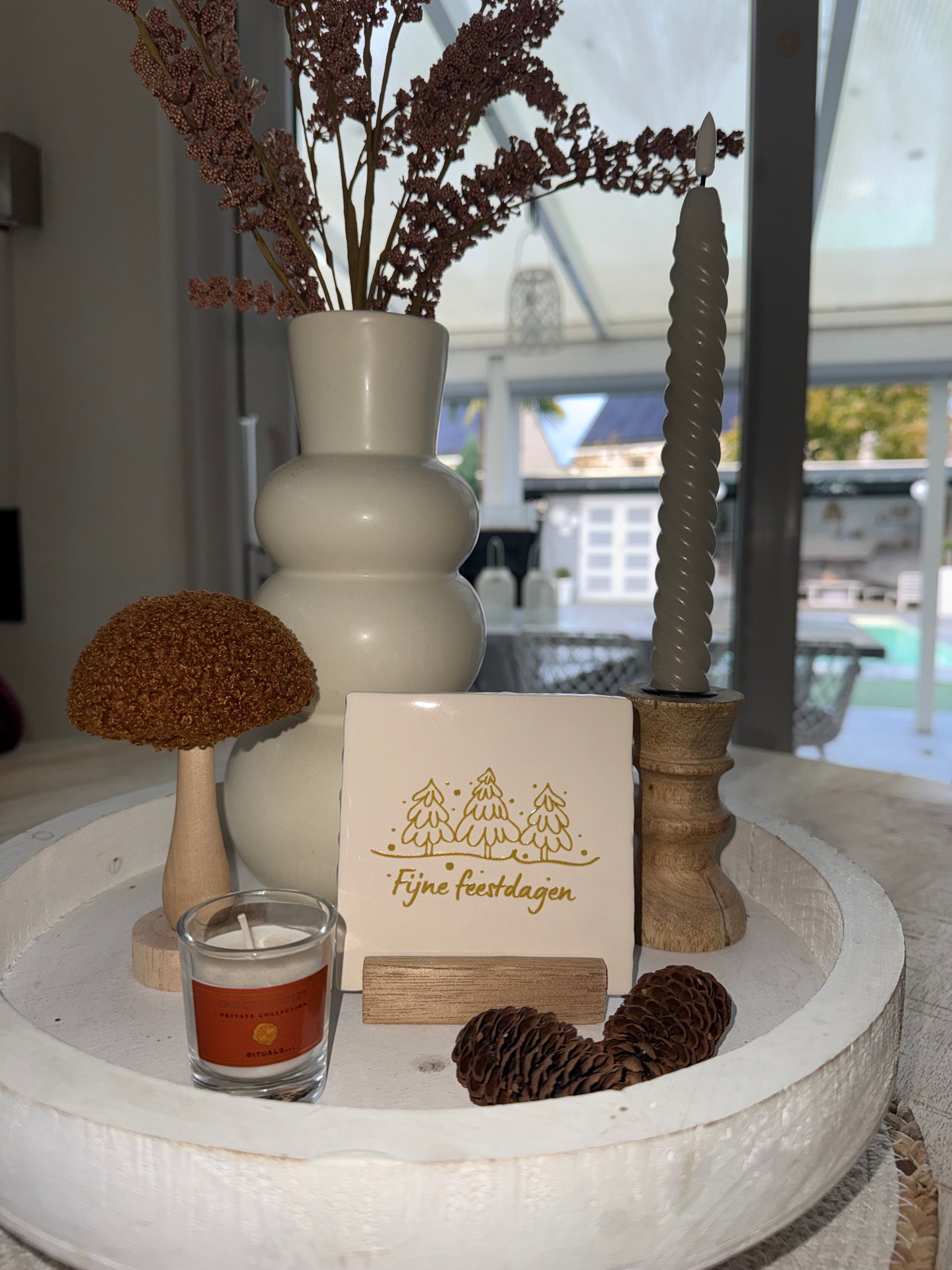 Tegeltje ‘fijne feestdagen’