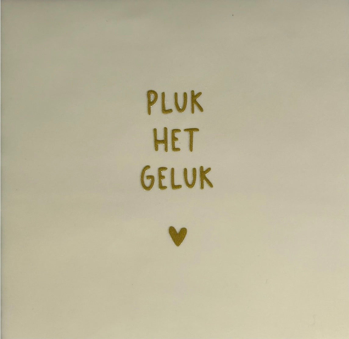 Tegeltje ‘pluk het geluk’