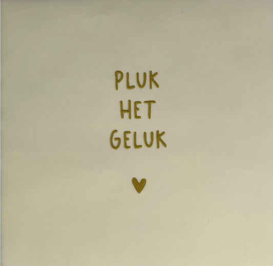 Tegeltje ‘pluk het geluk’